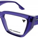 KARL LAGERFELD KL6153-541-52 Eyeglasses Eye Glasses 541 VIOLET Authentic New 52m