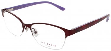TED BAKER B718-BUR-51 Eyeglasses Eye Glasses BUR BURGUNDY Authentic New 51mm FEM