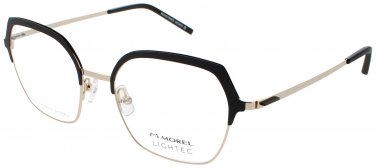 LIGHTEC-MOREL LIGHTEC-30199L-ND05-51 Eyeglasses Eye Glasses ND05 BLACK/GOLD Auth