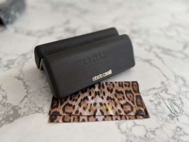Roberto Cavalli Sunglasses Sun Glasses Eyeglasses Animal Print Case Hard NEW