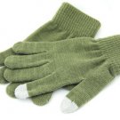 Two fingers touch screen wool gloves - Dark green
