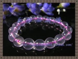 Natural pink crystal bracelet 10MM