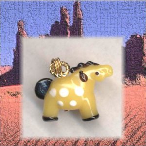 Glass horse pendant