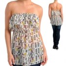 XL/1X STRAPLESS SHEER TOP
