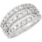 14k White Gold 2ctw Diamond Anniversary Fashion Ring - 69494