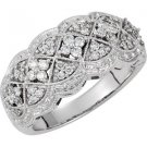 14k White Gold 1/2ctw Diamond Ring - 69497
