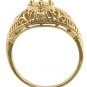 14k Gold Diamond Semi-Mount Ring for 5mm Round Stone