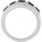 14k White Gold 3/4ctw Black & White Diamond Ring - 69499