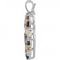 Sterling Silver Genuine Multiple Gemstone Pendant Enhancer - 69683