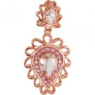 14k Rose Gold Genuine Morganite & Pink Tourmaline Pendant - 69684