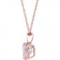 14k Rose Gold Genuine Morganite 18" Necklace - 68512