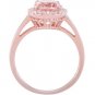 14k Rose Gold Genuine Morganite & Diamond Ring - 68513