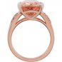 14k Rose Gold Genuine Morganite & Pink Tourmaline Ring - 68774