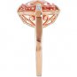 14k Rose Gold Genuine Morganite & Diamond Ring - 68161