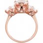 14k Rose Gold Genuine Morganite Ring - 68509