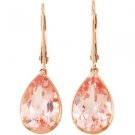14k Rose Gold Genuine Morganite Earrings - 68558