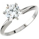 14k White Gold 1/4ct Natural Diamond Solitaire Engagement Ring - 140309H-I2-IJ