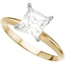 14k Yellow/White Gold 1/4ct Princess Cut Diamond Engagement Ring - 150517-025-I2-IJ