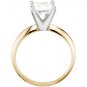 14k Yellow/White Gold 1/2ct Natural Princess Cut Diamond Engagement Ring - 150517-050-SI3/I1-JK