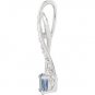 14k White Gold Genuine Tanzanite & Diamond Pendant - 69662