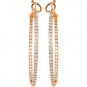 14k Rose Gold 2ctw Diamond Inside-Out Hoop Earrings - 68818-2