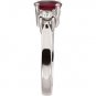 Platinum Genuine Ruby & Diamond Ring - 61446