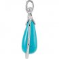 Sterling Silver Genuine Turquose & Diamond Pendant - 69647