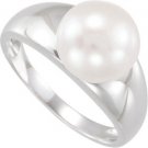 Sterling Silver Genuine Freshwater Pearl Ring - 68605