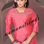 Art Silk Designer Pink Tunic - (Size: XL)