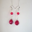 Ruby drop earrings