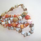 Glass bead stretch bracelet - Topaz combination