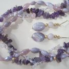 Twisted Amethyst Necklace - 3 strands