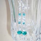 Crystal Wave Earrings - Teal
