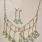 Gold Chain and Peridot Necklace