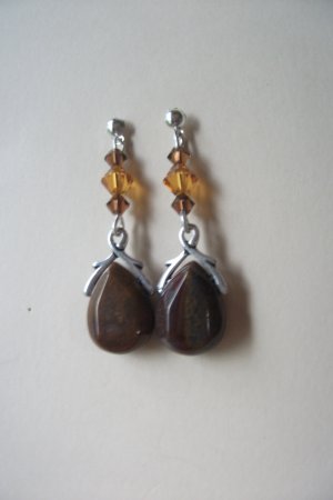 Tiger Eye Briolette Earrings