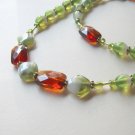 Olivine and Topaz Bead Necklace