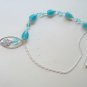 Aqua Crystal Lucky Charm necklace