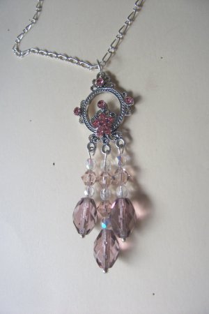 Edwardian Style Amethyst Pendant - Blushing Rose
