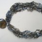 Old World Necklace - Dichrome Pendant & ribbon