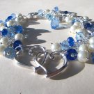 Sapphire and heart bracelet