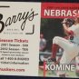  2001 Nebraska Baseball Pocket Sked. Shane Komine