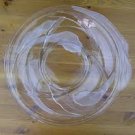 1989 Crystal Clear Studios Rd Divided Glass Floral Chip & Dip Platter Tray
