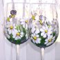 White Daisy Stemware