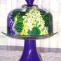 Pastry Dish with Hand Painted Lilacs