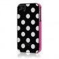 NEW Kate Spade 3 Piece Large White Polka Dots Black Hard Case for iPhone 4 4S 4G