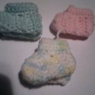 Newborn hand crochet baby booties for girl