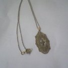 vintage gold necklace with tiny diamond