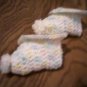 pair of baby booties age 6 wks - 3 mths