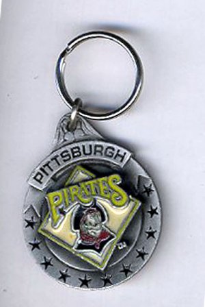 Pewter Key chain Pittsburgh Pirates Baseball National League Licenced