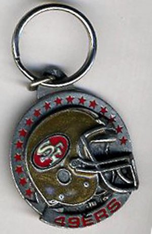 Pewter Key Chain San Francisco 49ers Football Licenced